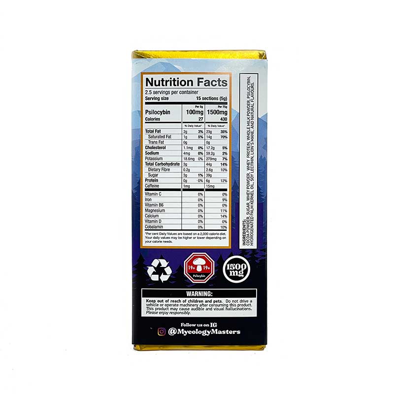 Mycology Masters Psychedelic Chocolate - Focus 1500mg