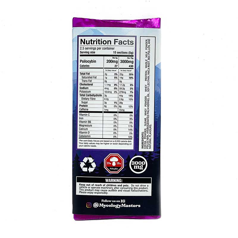 Mycology Masters Psychedelic Chocolate - Stamina 3000mg