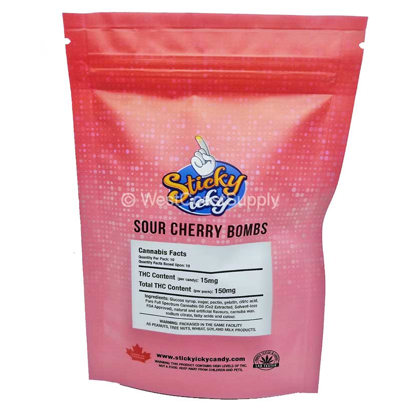 Sticky Icky Sour Cherry Bombs 150mg